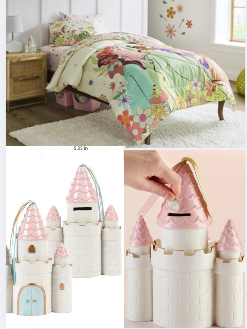 Baby Aspen Simply Enchanted Castle Porcelain Bank.